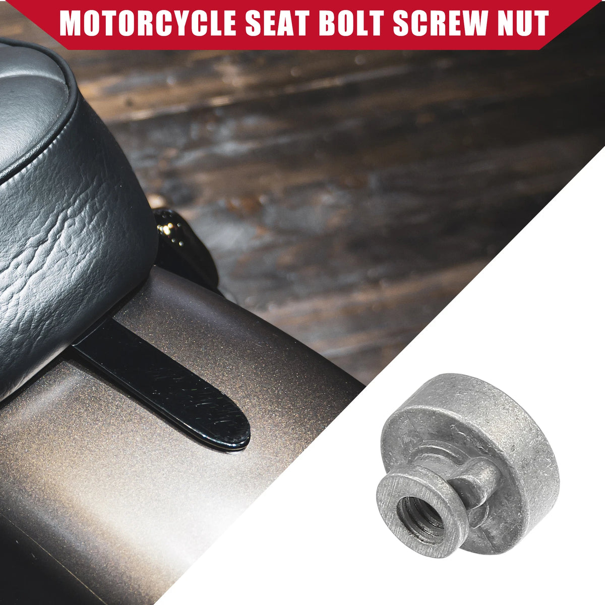 Motorcycle Seat Bolt Mount Nut for Harley Davidson Touring Sportster (1/4"-20)