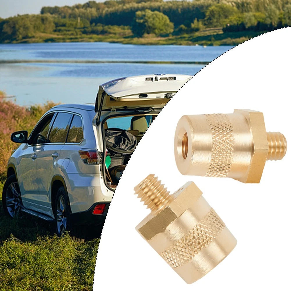 Brass Tone Battery Terminal Connector Post Studs Nuts (M8) for Universal