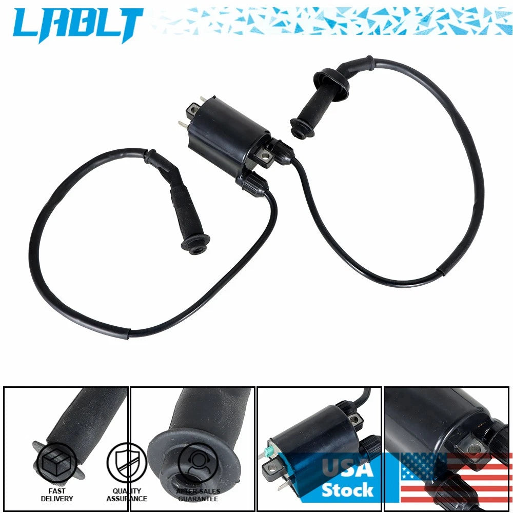 2X Ignition Coil & Plug Cap for Honda Shadow 1100 VT1100 (1987–2007)