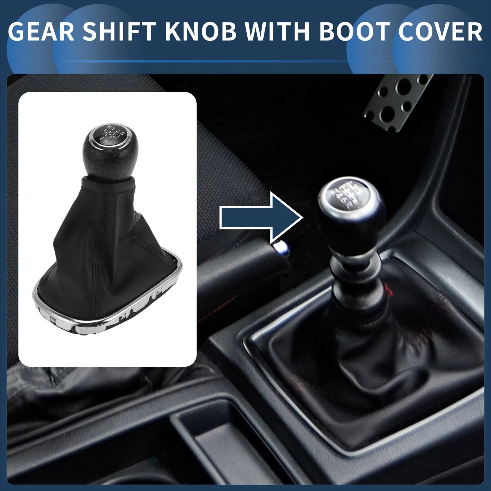 Gear Shifter Knob with Cover Replacement for Chevrolet Cruze (2008–2015)