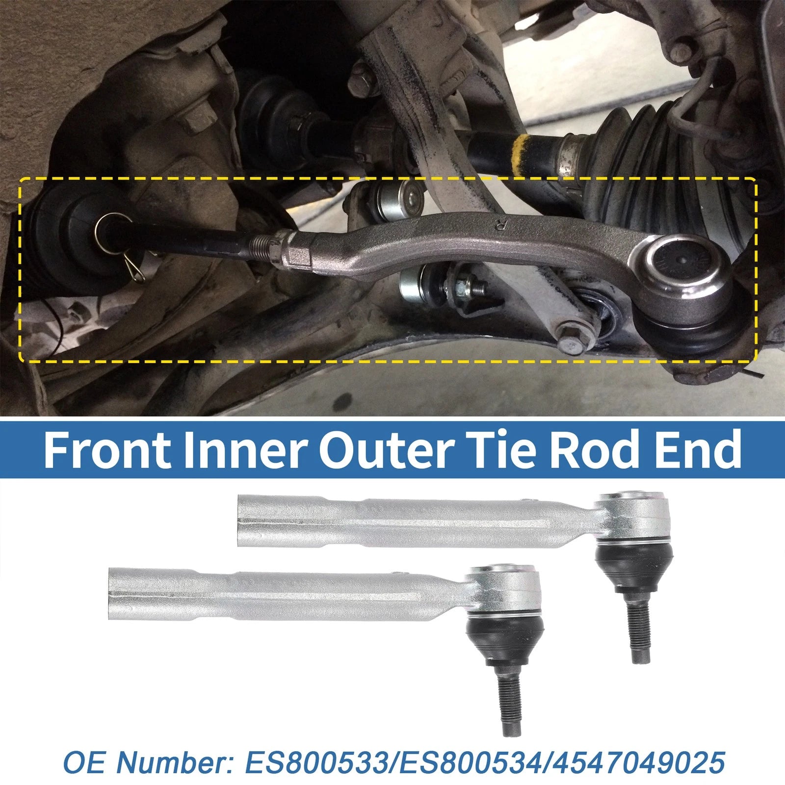Front Outer Tie Rod End Link Set for Lexus RX350 RX450h (2010–2015)