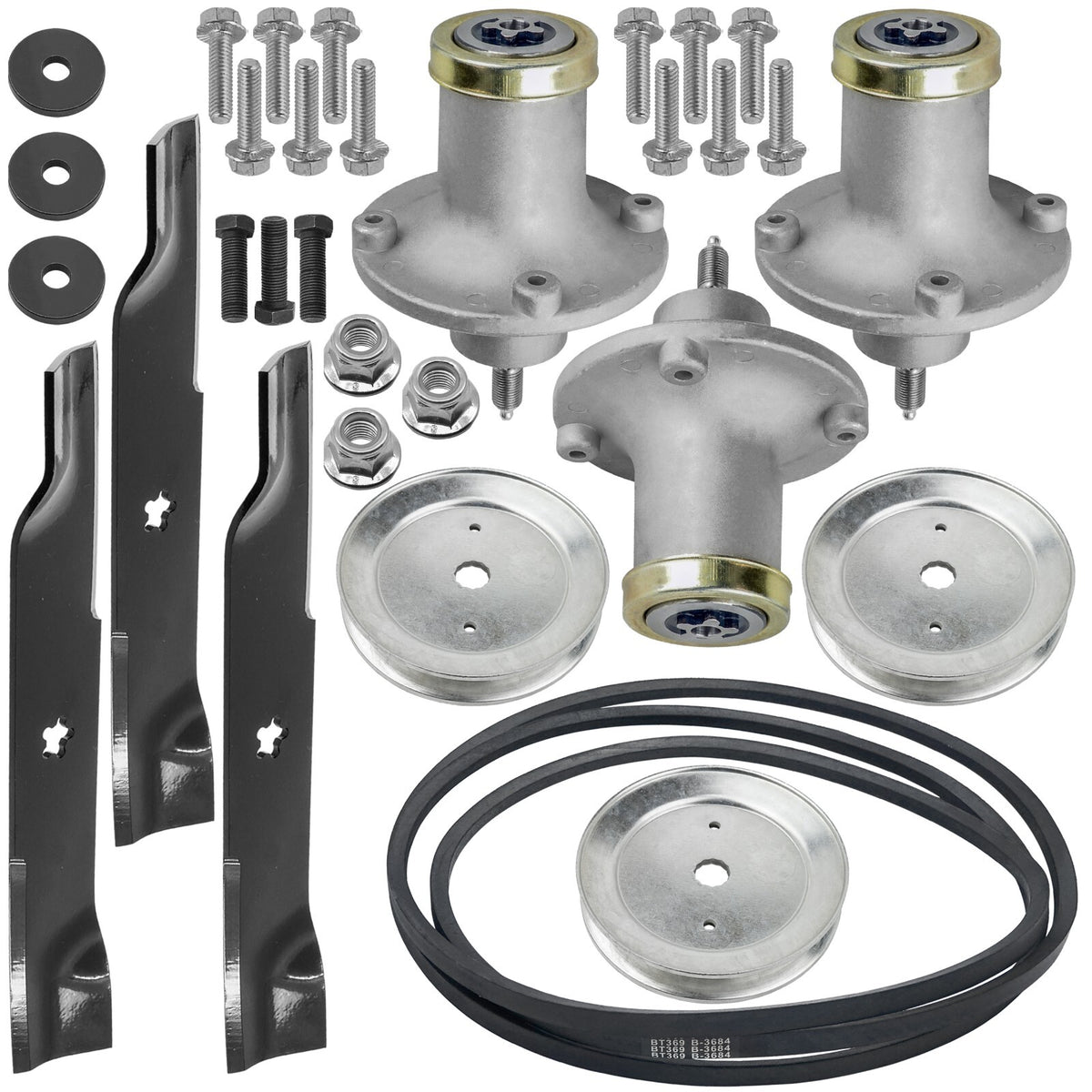 Spindle Blade Belt Deck Kit for Husqvarna EZ4819 EZ4822 (48 in) (2019–2022)