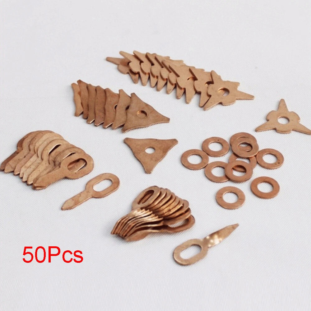 50x Dent Pulling Triangles/Straight/Twisted/Star Washer Kit Welding Ring Pad Kit