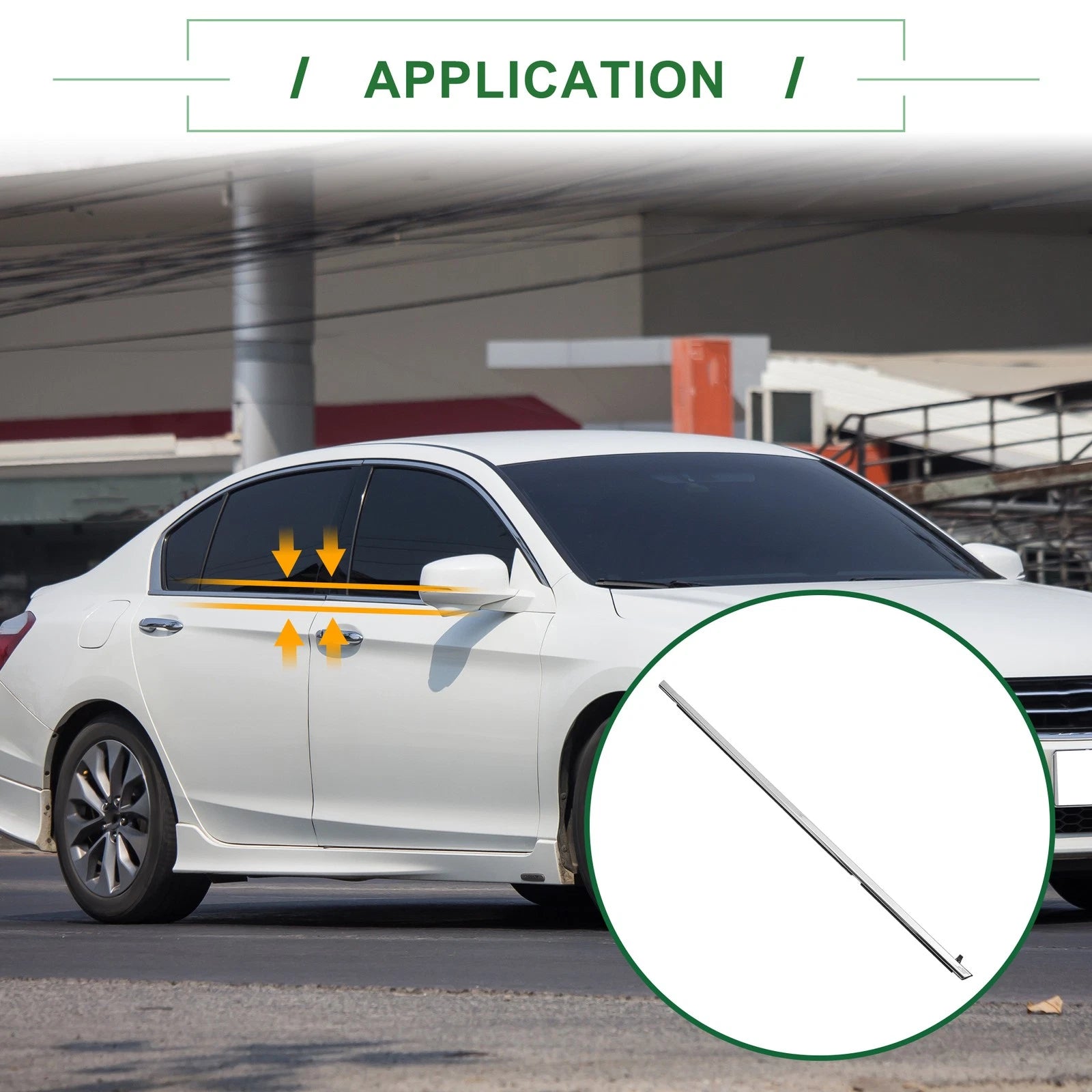 Rear Left Window Weatherstrip Seal Replacement for Honda Accord (2003–2007)
