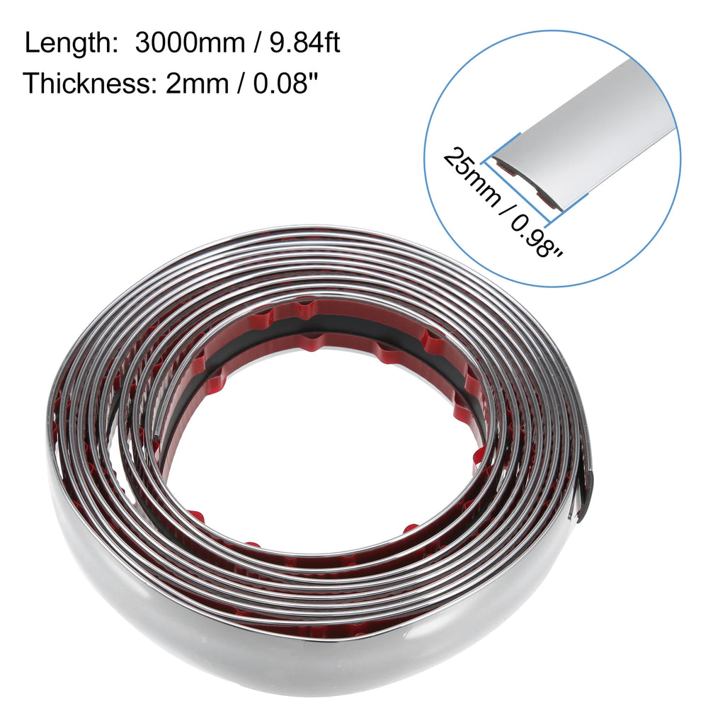 25mm Wide Bumper Protector Strip for Auto (Universal Fit)