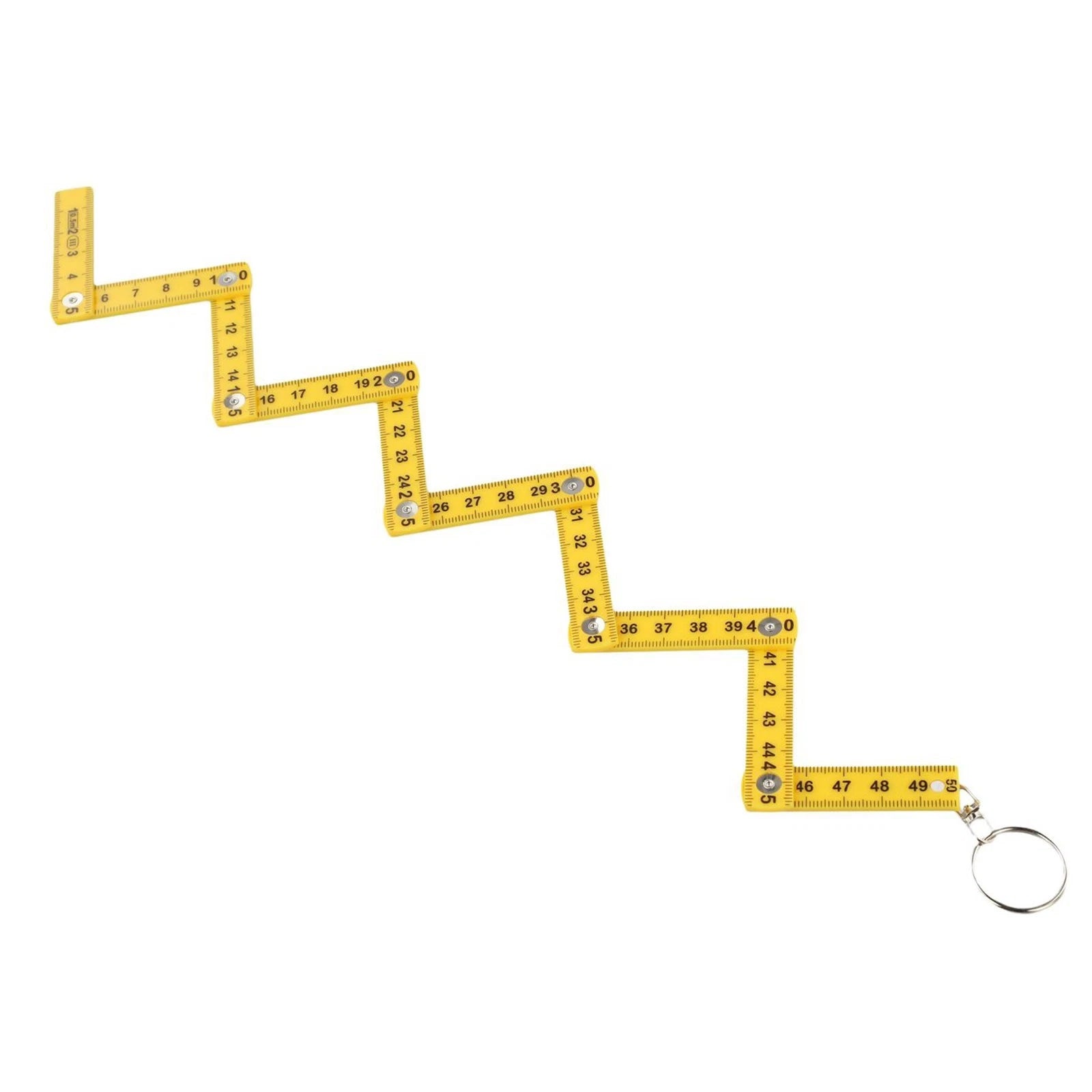 Folding Ruler Keychain 50cm Portable Measuring Tool for Professionals