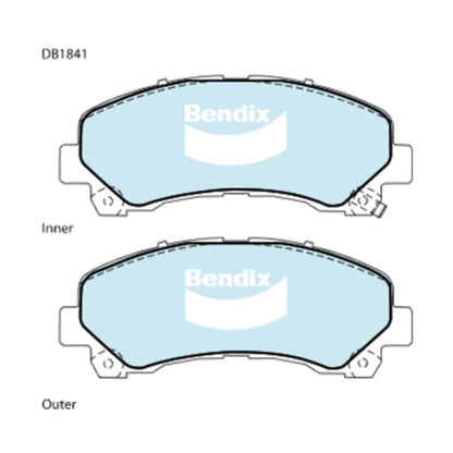 Set of 4 Bendix Front Disc Brake Pads for Holden Colorado LS RC RG (2008–2019)