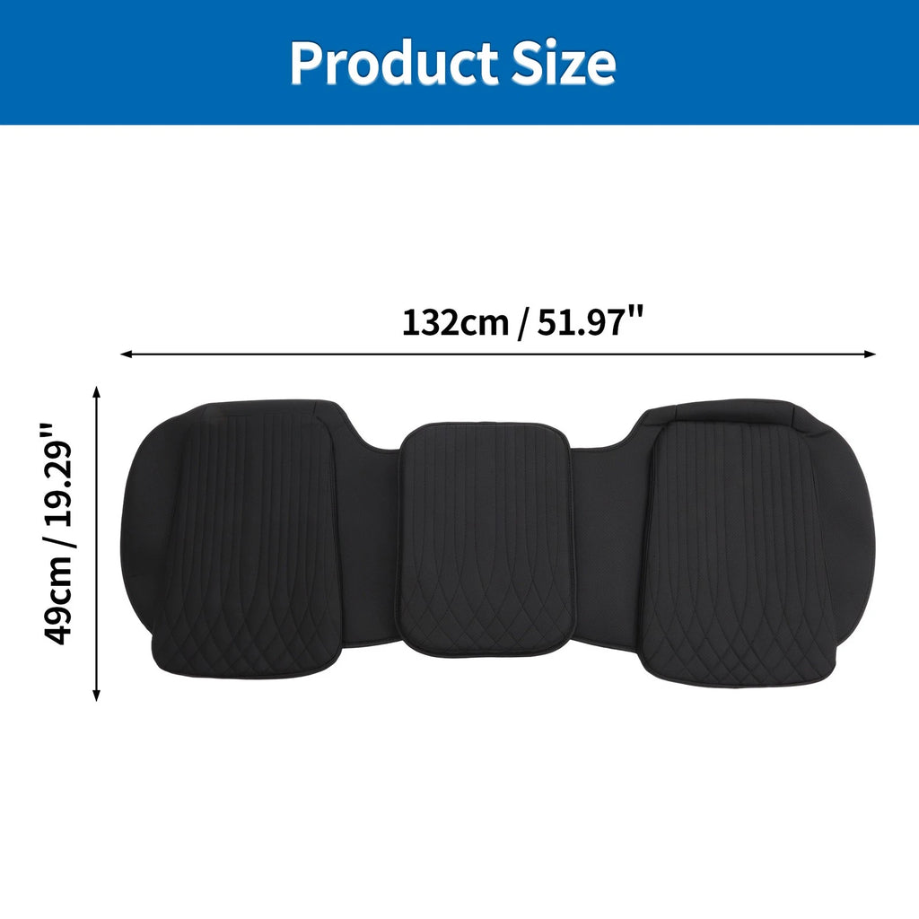 Black Leather Back Seat Cover for