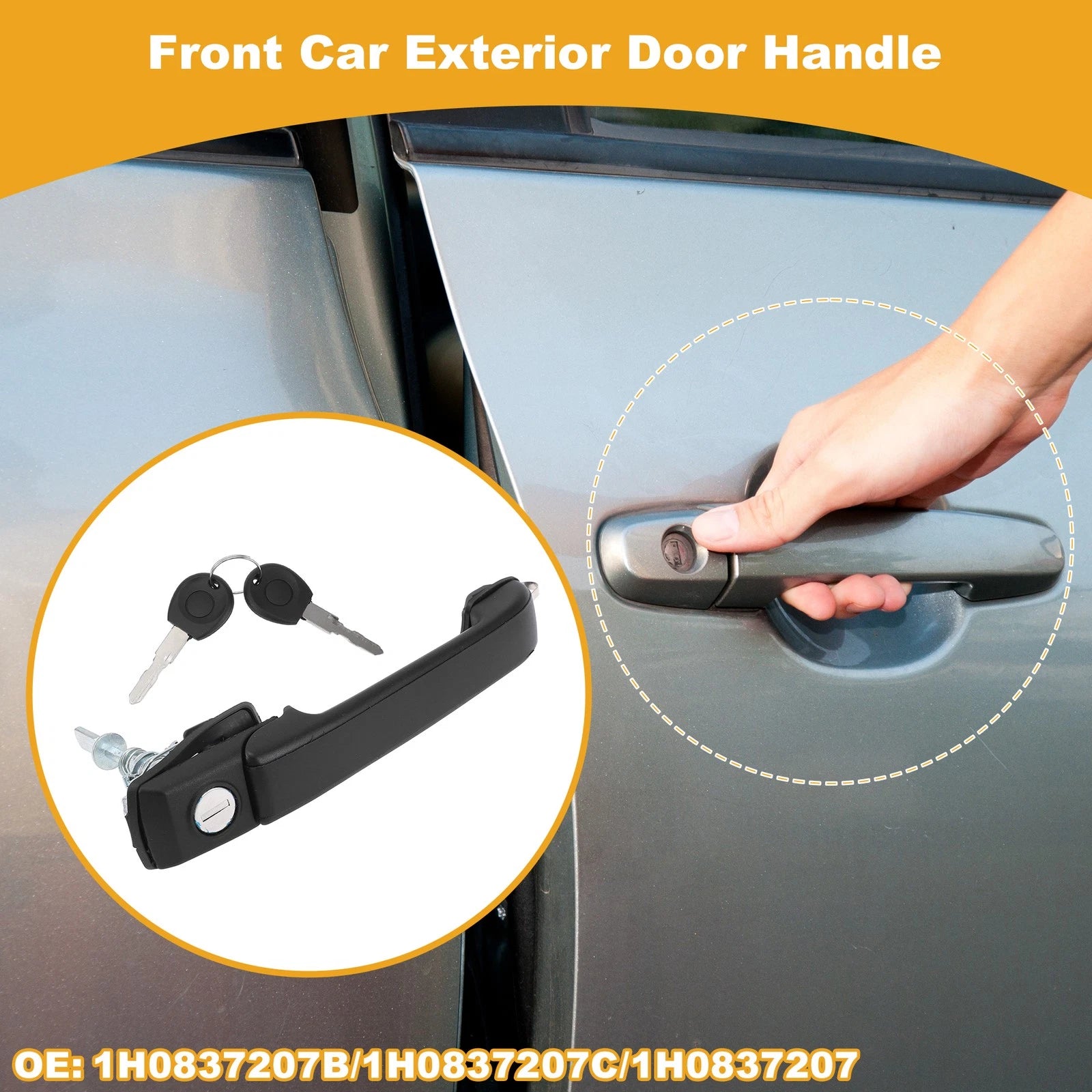 Front Exterior Door Handle Replacement for Volkswagen Jetta (2011–2018)