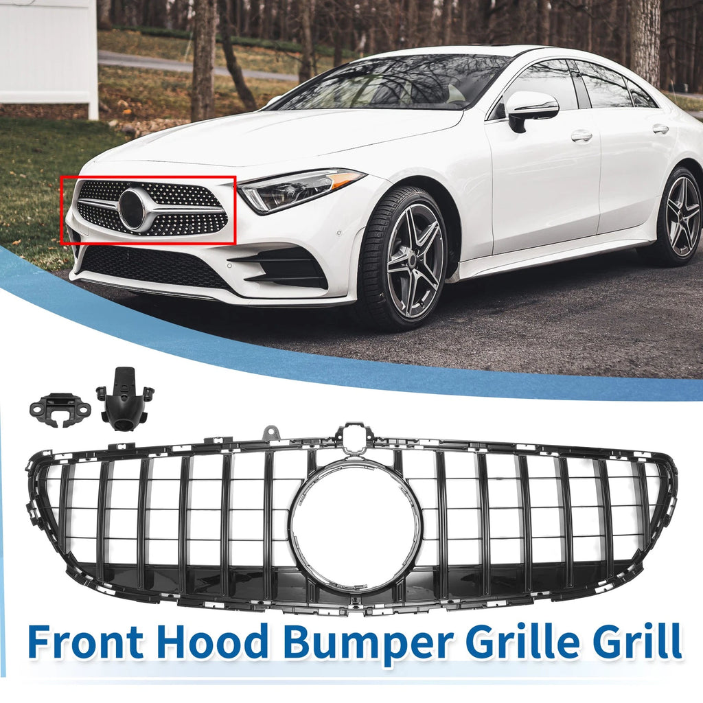Front Upper Bumper Grille Grill Replacement for Mercedes-Benz CLS400 (2015–2018)
