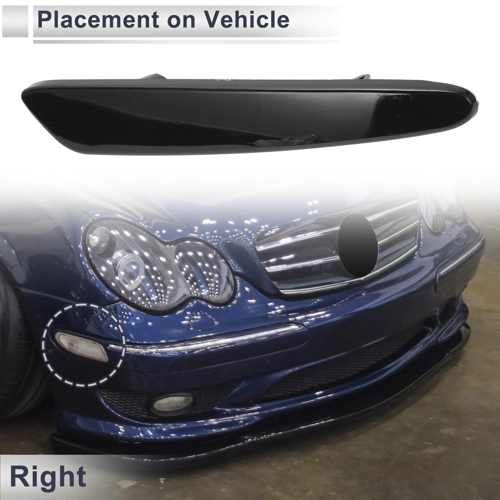 Right Front Bumper Side Marker Light Cover for Chevy Corvette (2005–2012)