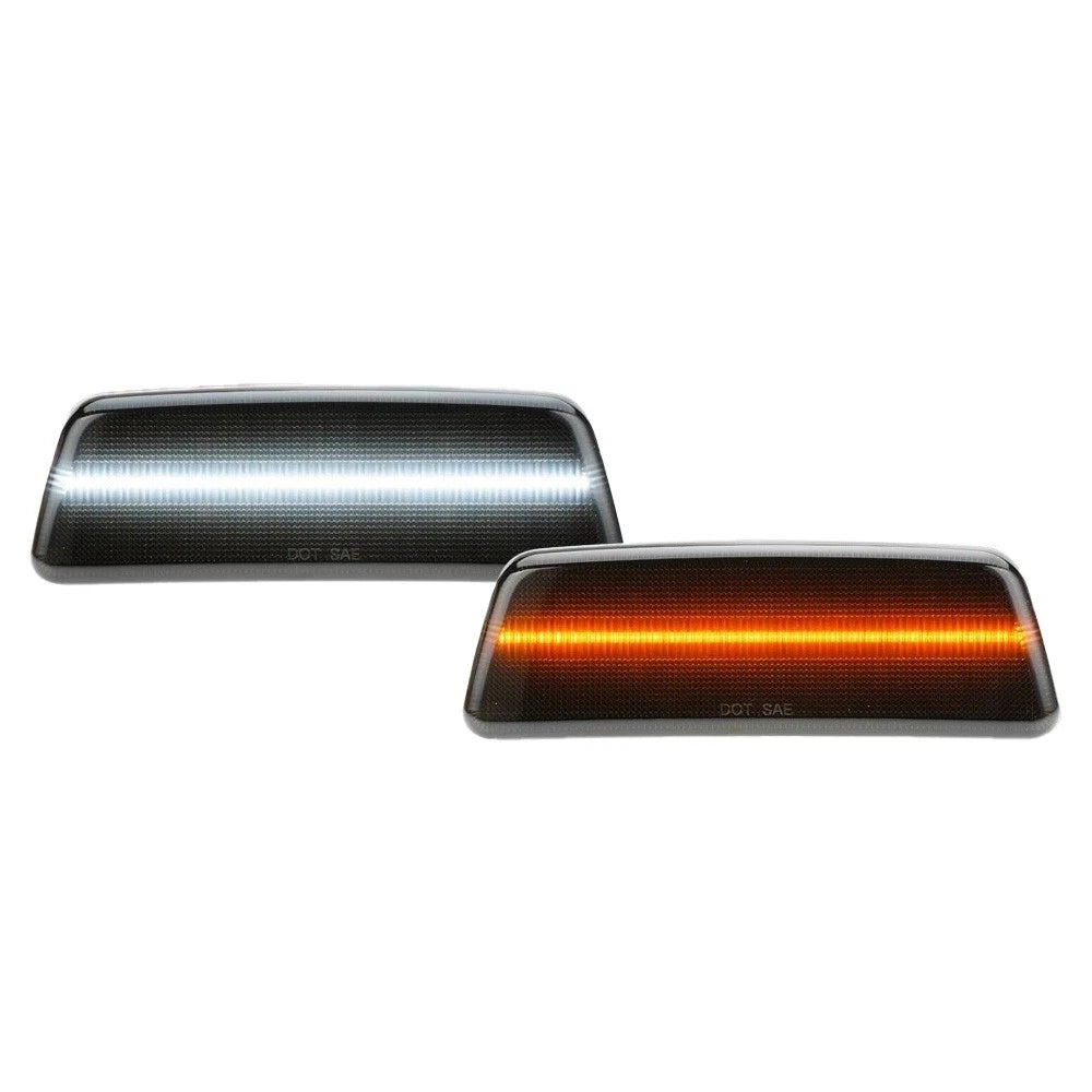 Smoked LED Wheel Fender Side Marker Parking Lights for Kenworth T680 (2013–2017)