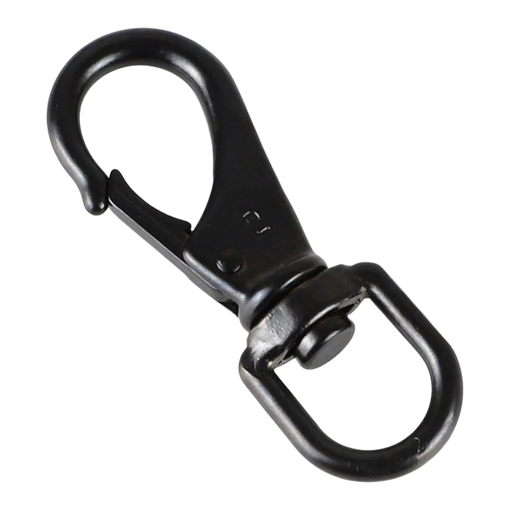 Rotating Swivel Keychain for Leash and Gear (Black 304 Stainless Steel)