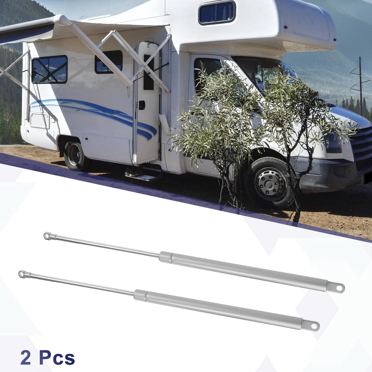 2 Pcs Lift Supports Struts Shocks Gas Spring for Universal Applications (2000–2023)