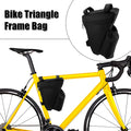 Triangle Frame Bag with Bottle Holder for Mountain Bicycle Black