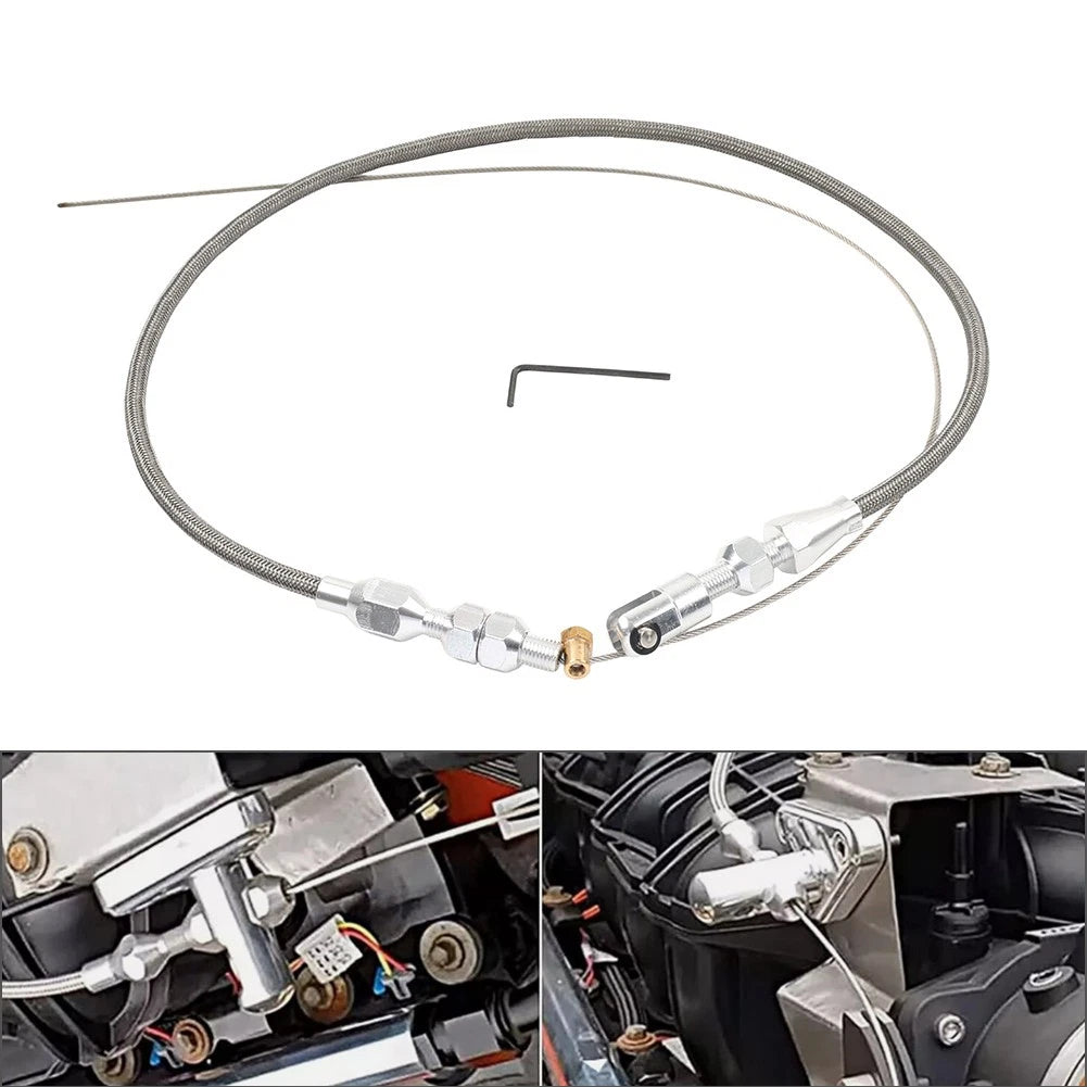 Conversion Braided Throttle Cable Kit For Chevy LS1 Engine 4.8L 5.3L 97-07