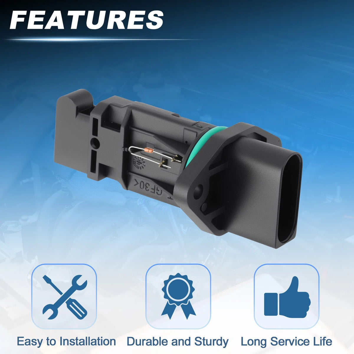 MAF Mass Air Flow Sensor for Volkswagen Jetta L5 2.5L (2005–2008) AF10384