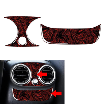 2X Fire Red Rear Air Vent Outlet Cover for Mercedes Benz C Class W205 (2015–2018)