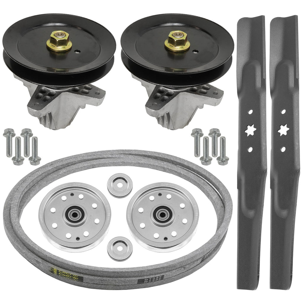 Spindle Blade Pulley and Belt Replacement for MTD 42 Inch (2011–2018)