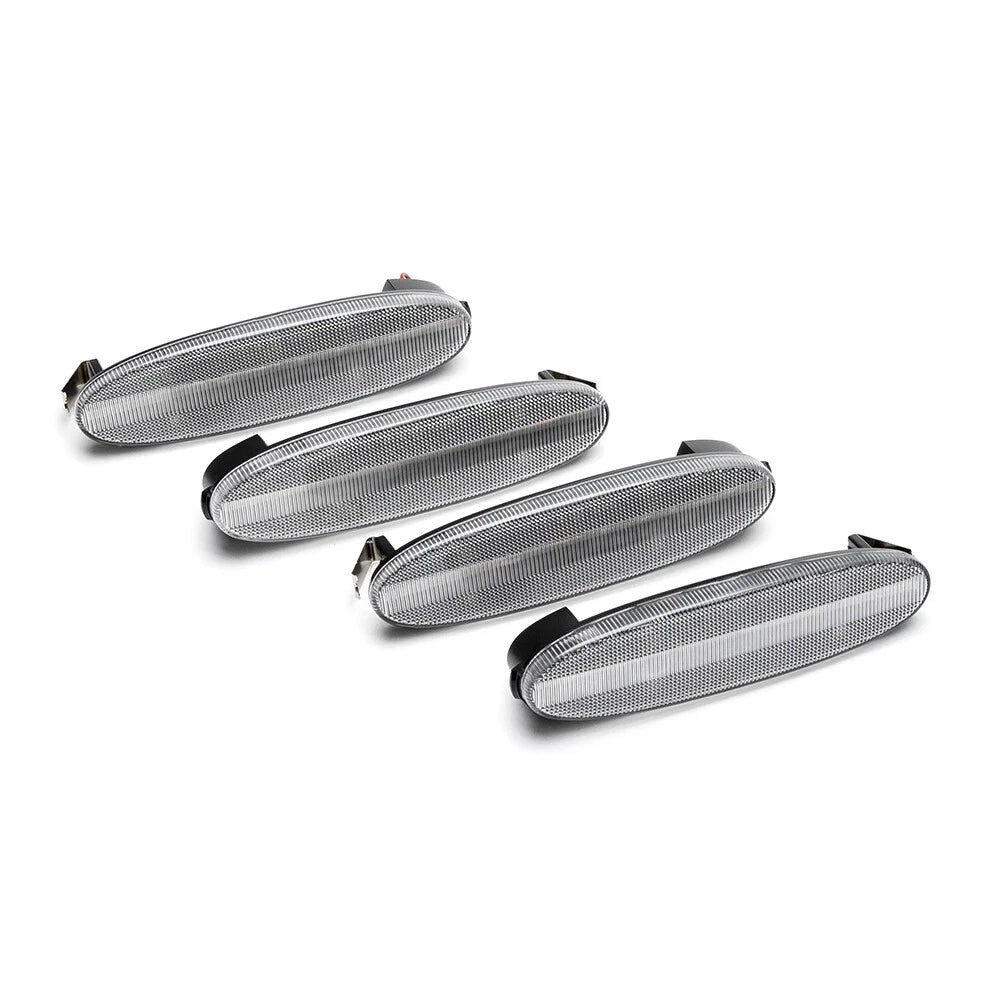 4X Clear LED Front Rear Side Marker Light for Jaguar XJ XJ8 XJR (1998–2003)