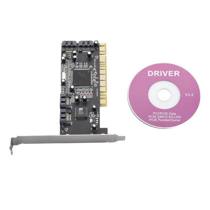 4 Port SATA PCI Expansion Card Adapter RAID 1