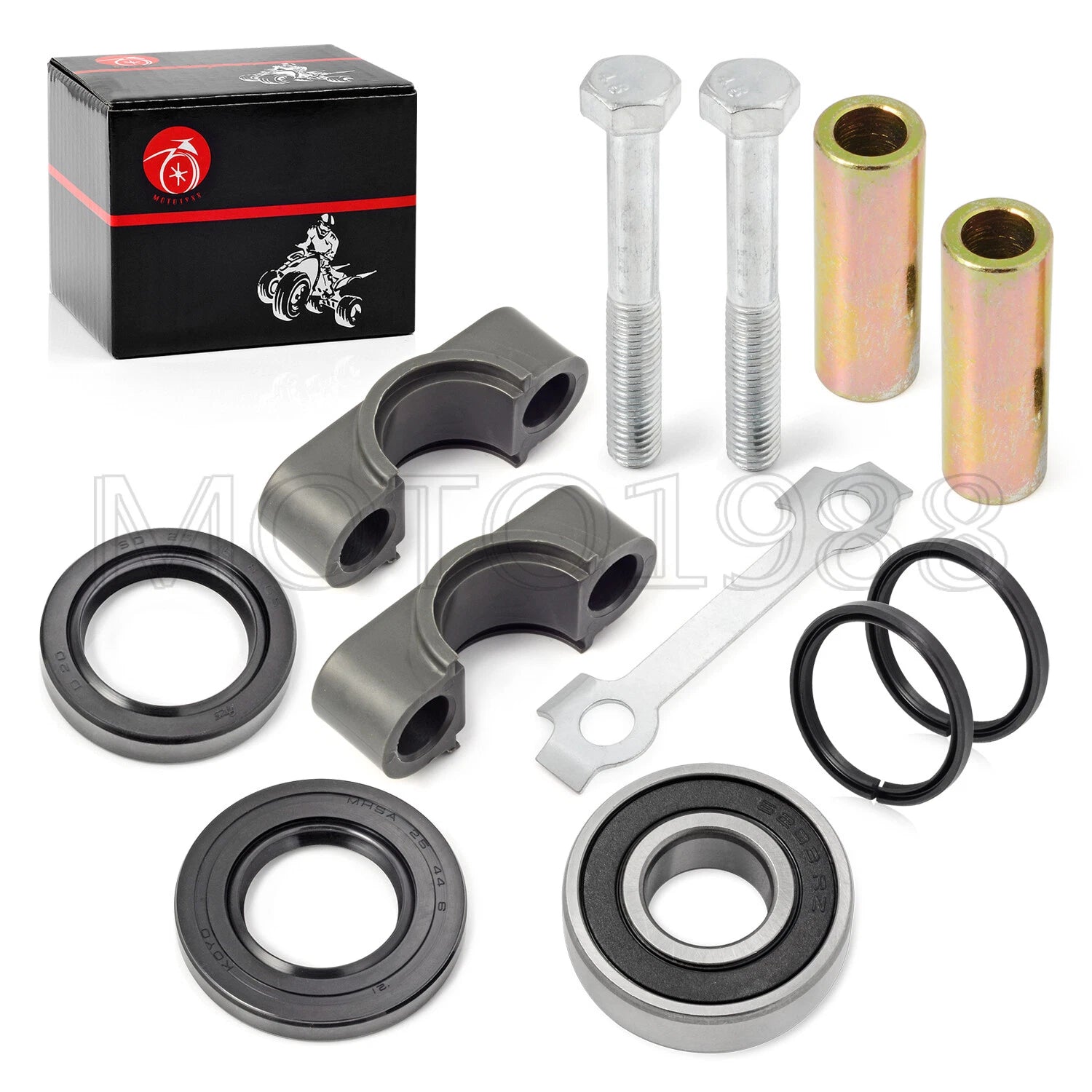 Steering Stem Bushing Bearing Seal Rebuild Kit for Yamaha Timberwolf 250 (1992–1998)