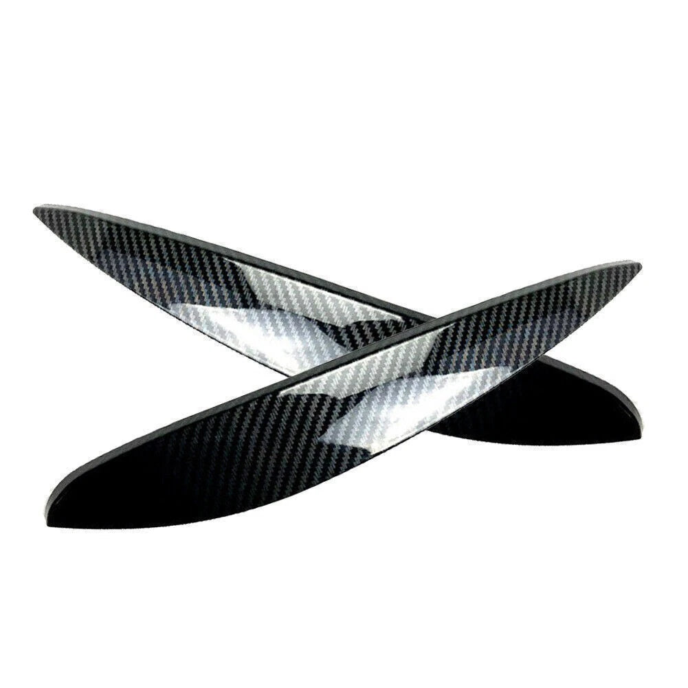 Carbon Fiber Look Headlight Eyelid Trim for Benz Smart (2014–2023)