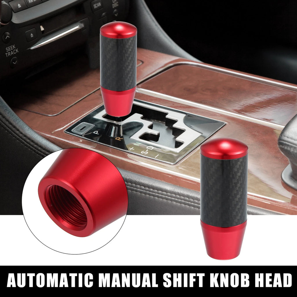 1X Gear Shift Knob for Universal Vehicles (Carbon Fiber Pattern, Red)