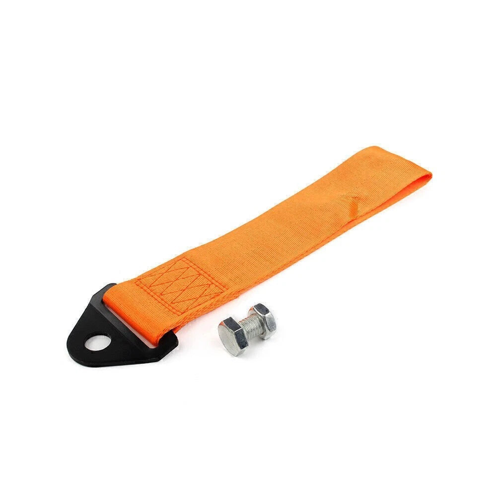 Tow Strap for Universal Car Rear/Front Bumper (Orange)