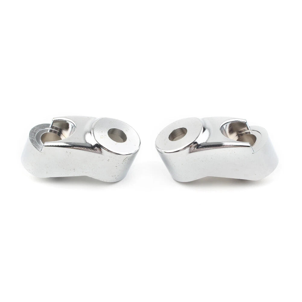 Chrome Front Turn Signal Mount Bracket Relocation Kit for Harley Dyna (39mm, 49mm)