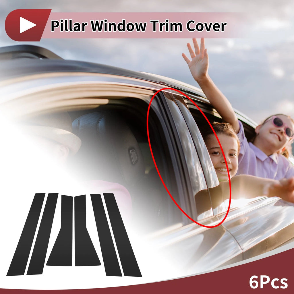 6 Pcs Door Pillar Window Trim Replacement for Subaru Forester 2019–2024