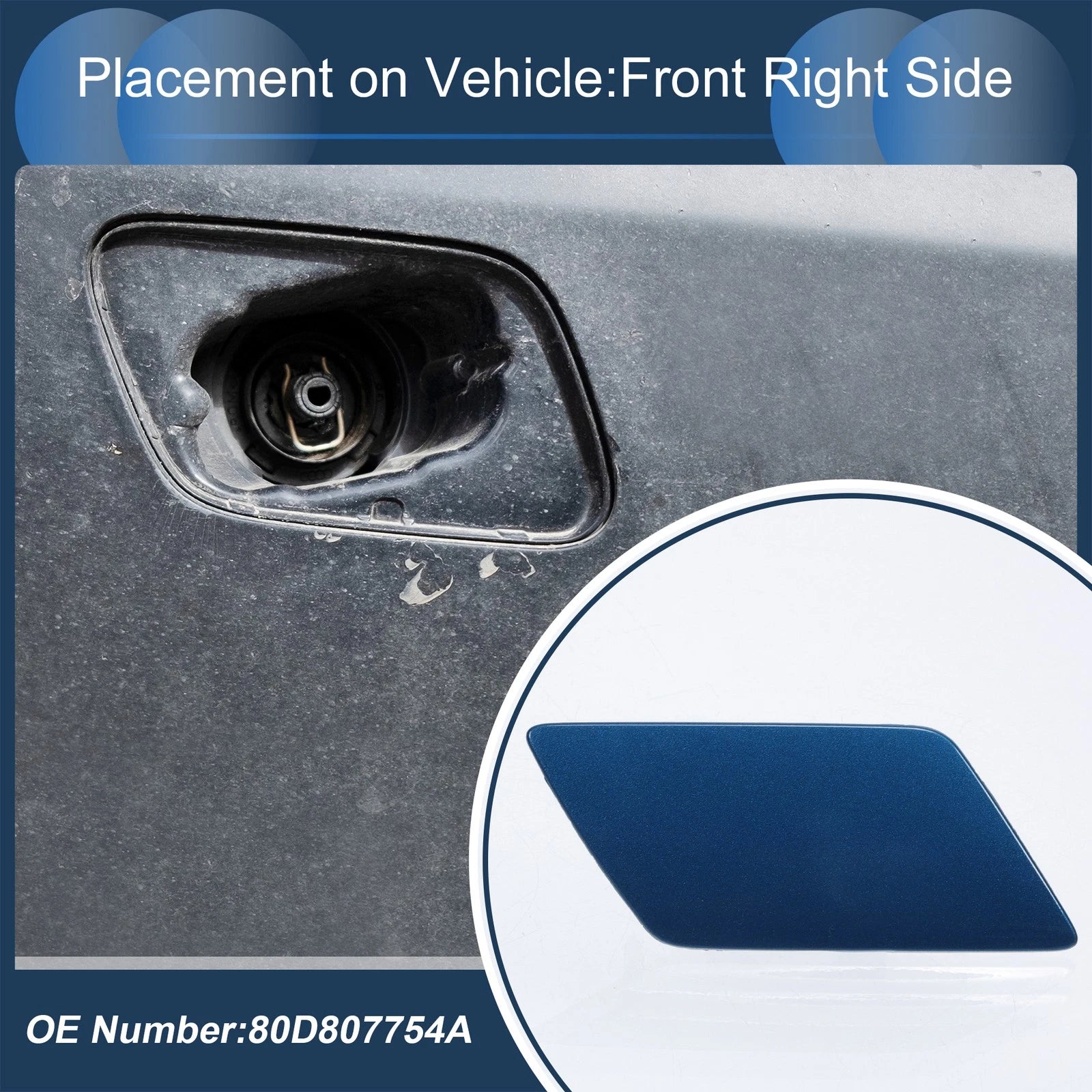 Front Right Washer Nozzle Cover Cap for Audi Q5 S Line (2018–2020)