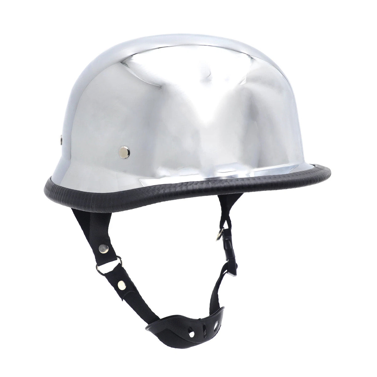 Silver DOT Half Face Helmet for Motorcycle (L Size)