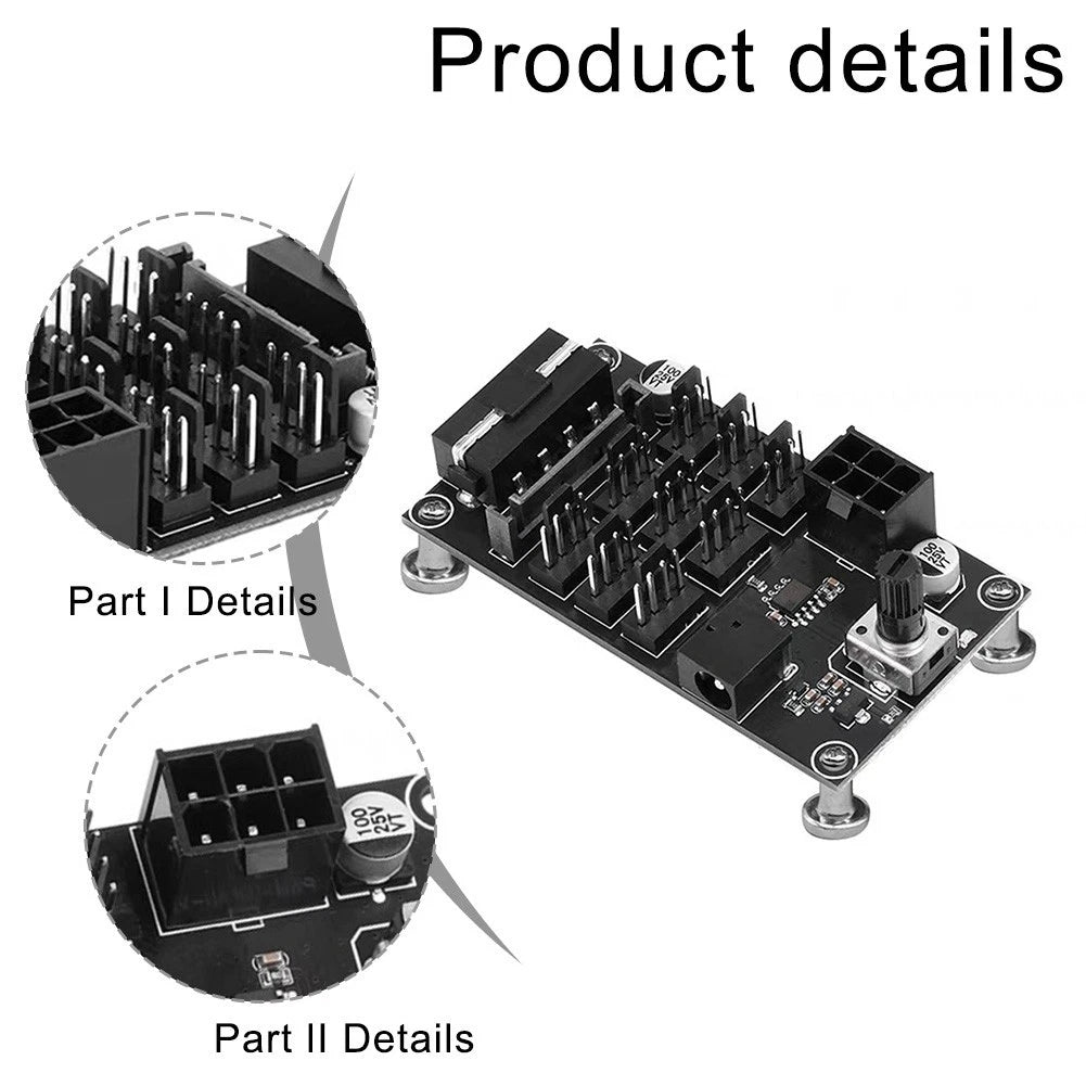 PWM Fan Controller for 12V DC Cooling Applications (Set of 4)