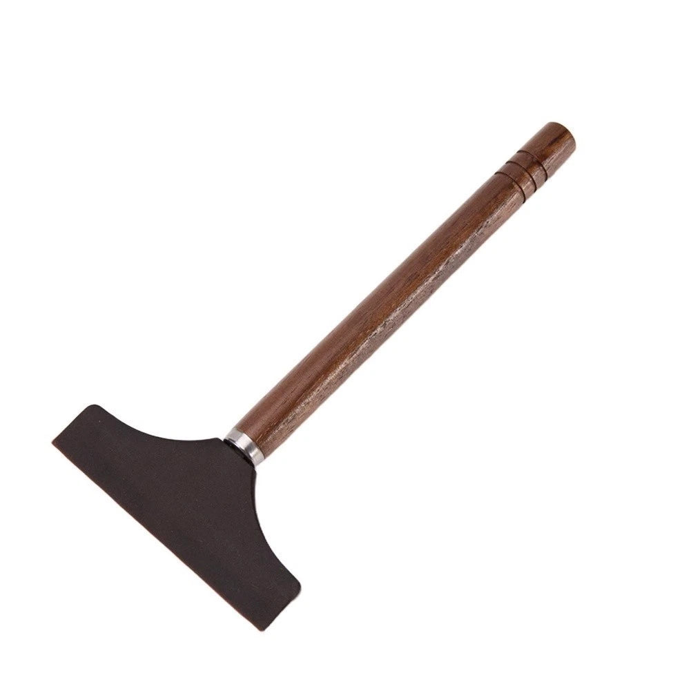 Squeegee Tool for Tea Table - Walnut Wood Handle, Flexible Silicone 17.8cm
