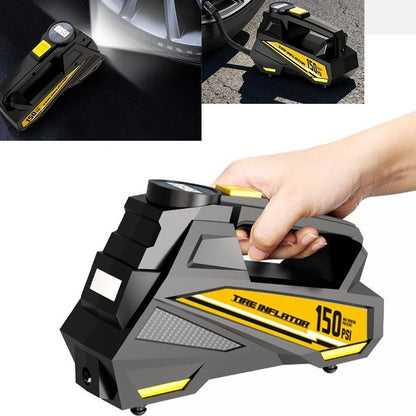 Portable 12V Car Air Compressor with Digital Display and LED Light