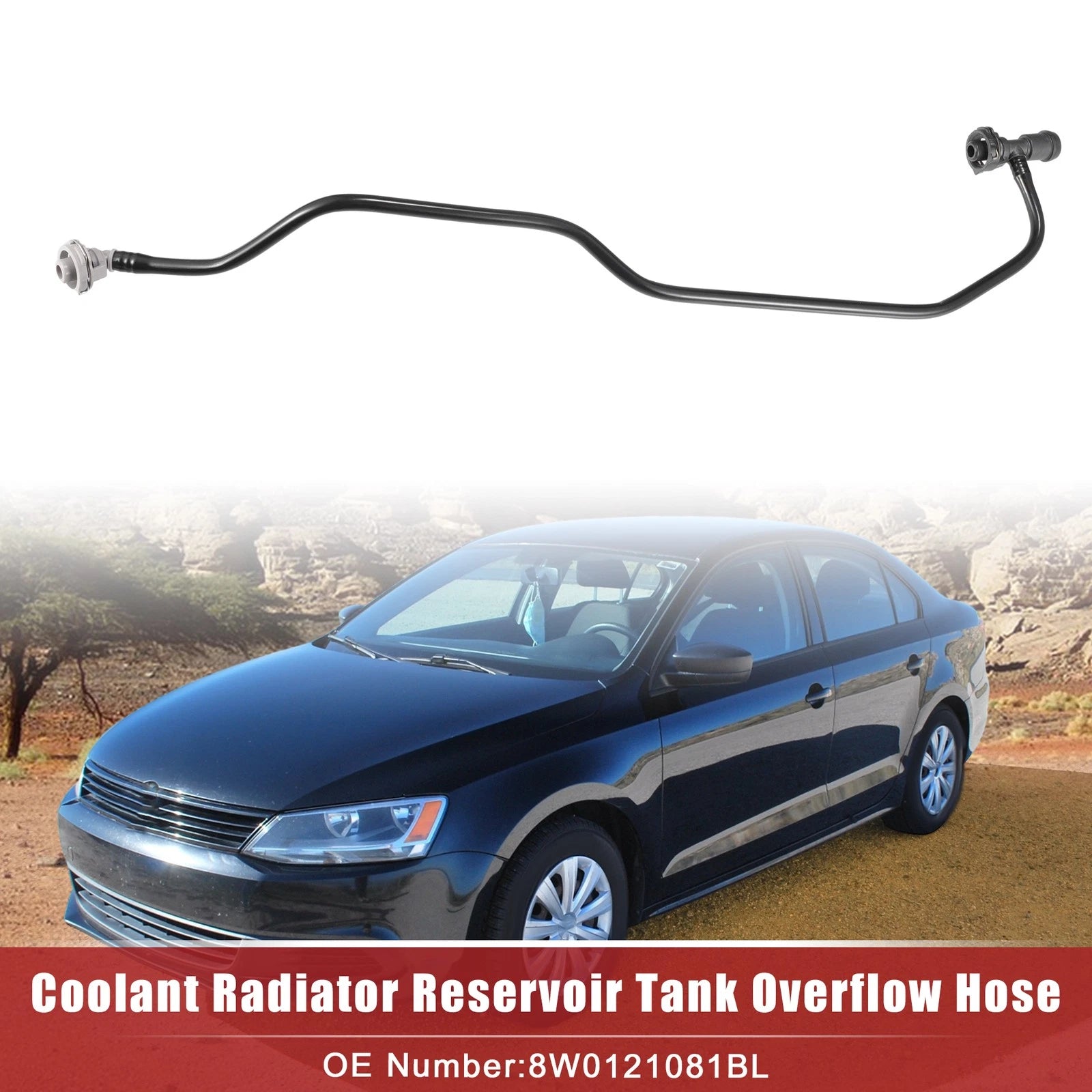 Coolant Radiator Reservoir Hose Replacement for Audi A4 B9 2.0TDI 2016-2019