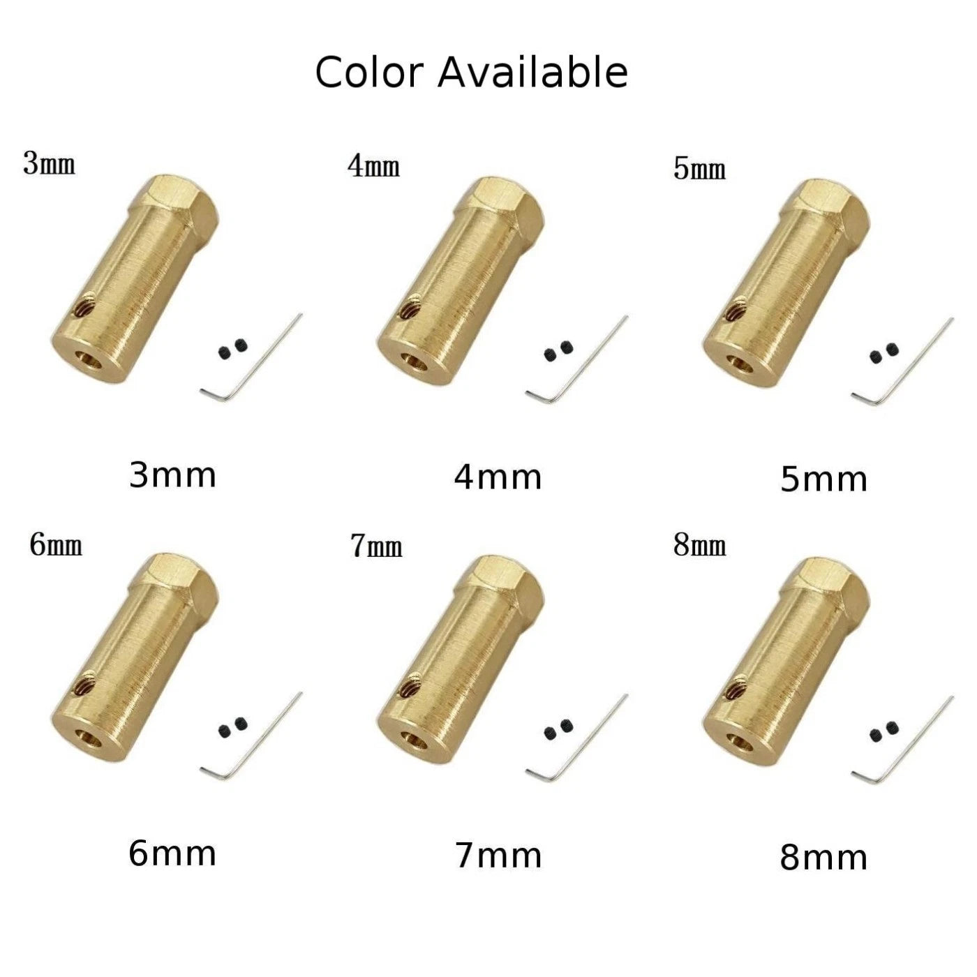 Hexagonal Wheel Coupler for - Brass Plating, Anti-Rust