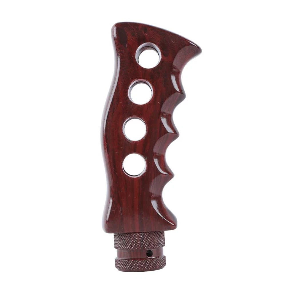 Universal V2 Slotted Pistol Grip Manual Gear Shift Knob Wood