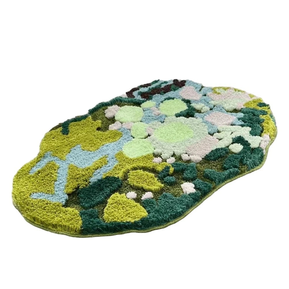 3D Floral Bath Mat for Bathroom - Machine Washable, Easy Maintenance Rug