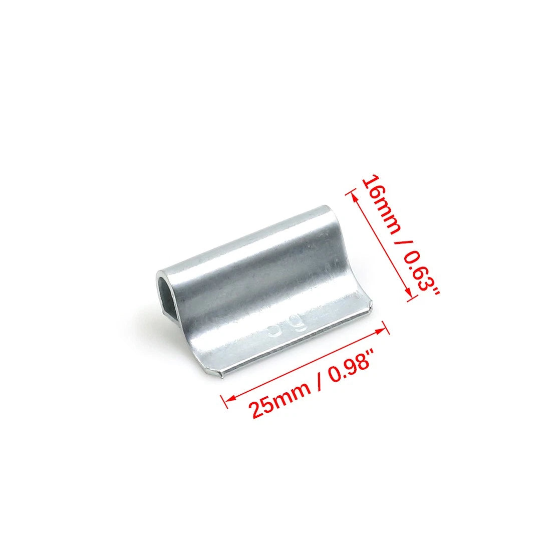 Clip-on Metal Wheel Balance Weights 5g 50 Pack for Motorcycle Car (25x16mm)