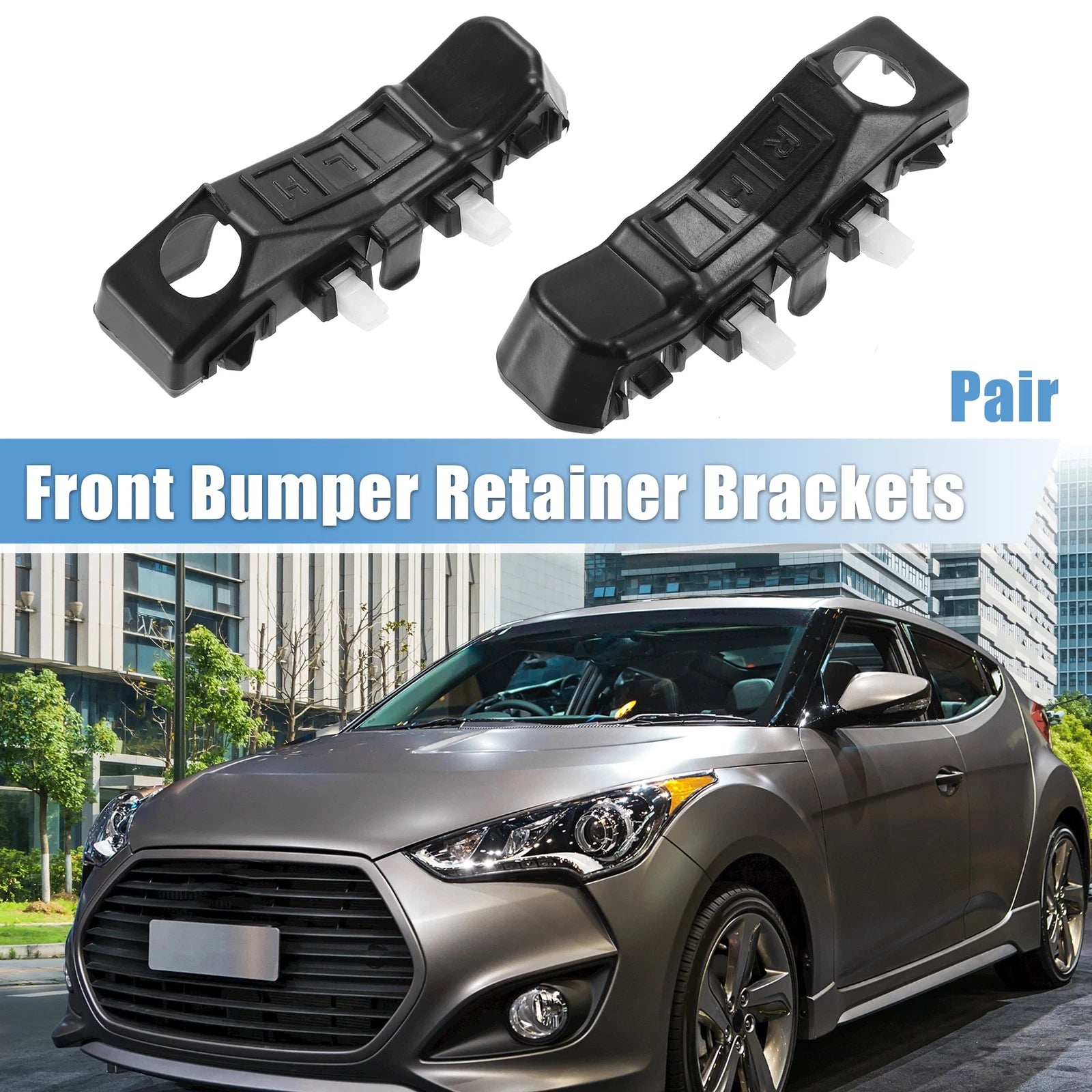 Front Bumper Brackets Pair Replacement for Hyundai Veloster (2012–2017)