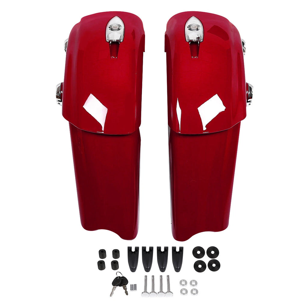 Red Saddlebags Electronic Latch Lid for Indian Chieftain (2016–2018)