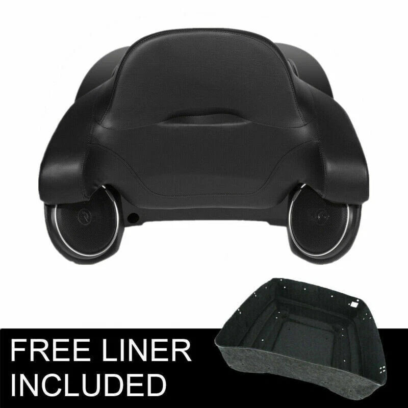 Matte Black Backrest Pad Speakers for Harley Touring (2014–2026)