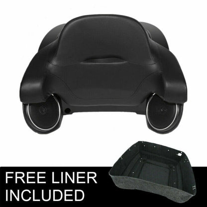 Matte Black Backrest Pad Speakers for Harley Touring (2014–2026)