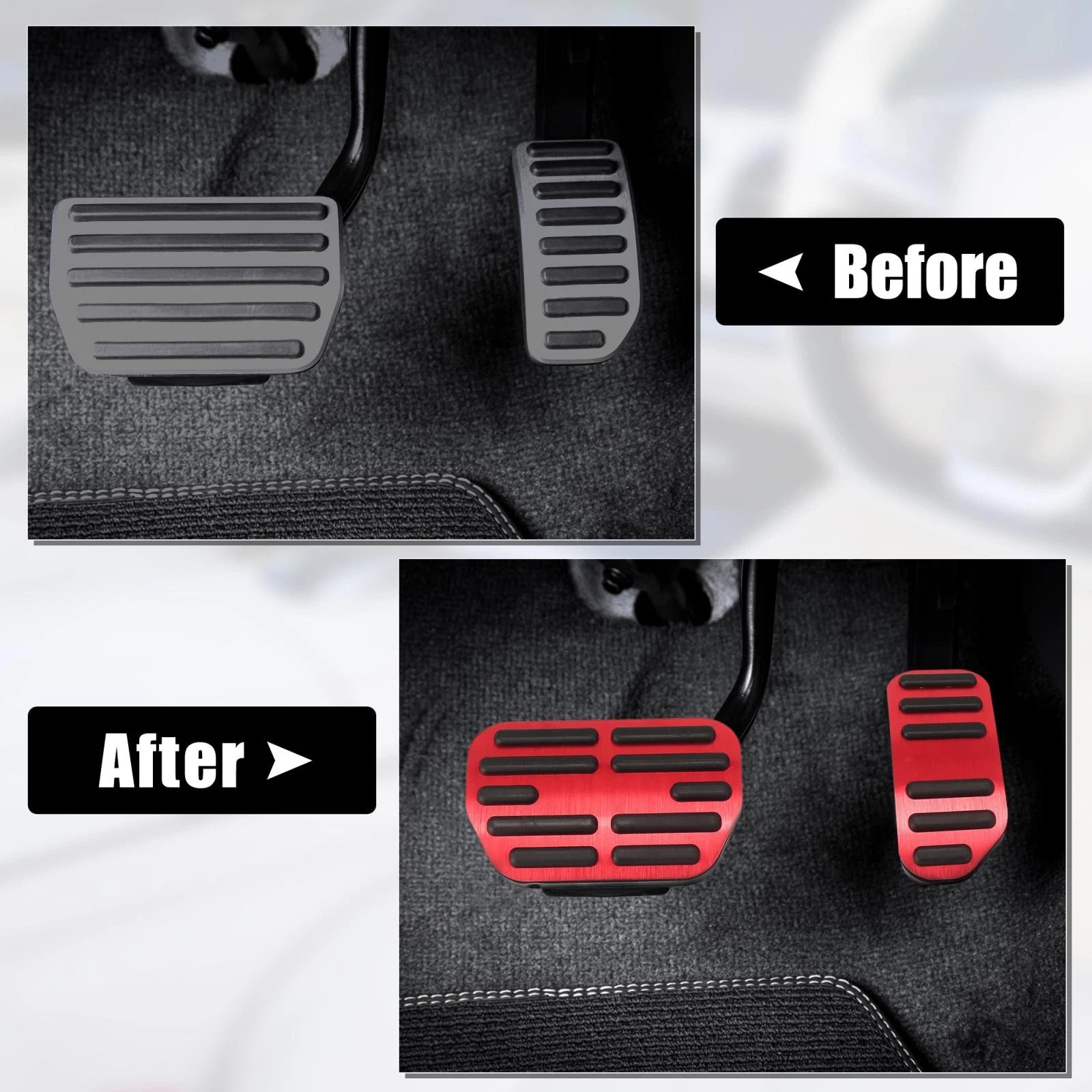 Brake Accelerator Foot Pedal Cover Kit for Toyota Corolla RAV4 2014-2018