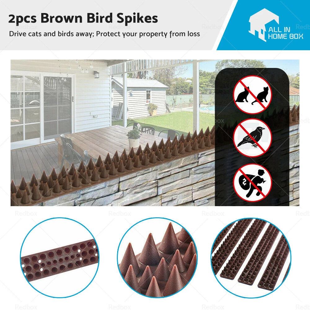 10X Bird Spikes Pest Control Deterrent for Fence Wall