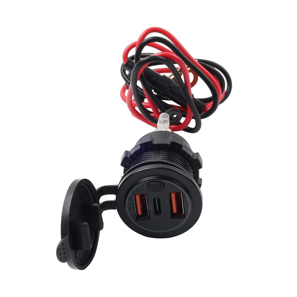 Dual USB Fast Power Charger Socket for Car Boat (12V 24V)