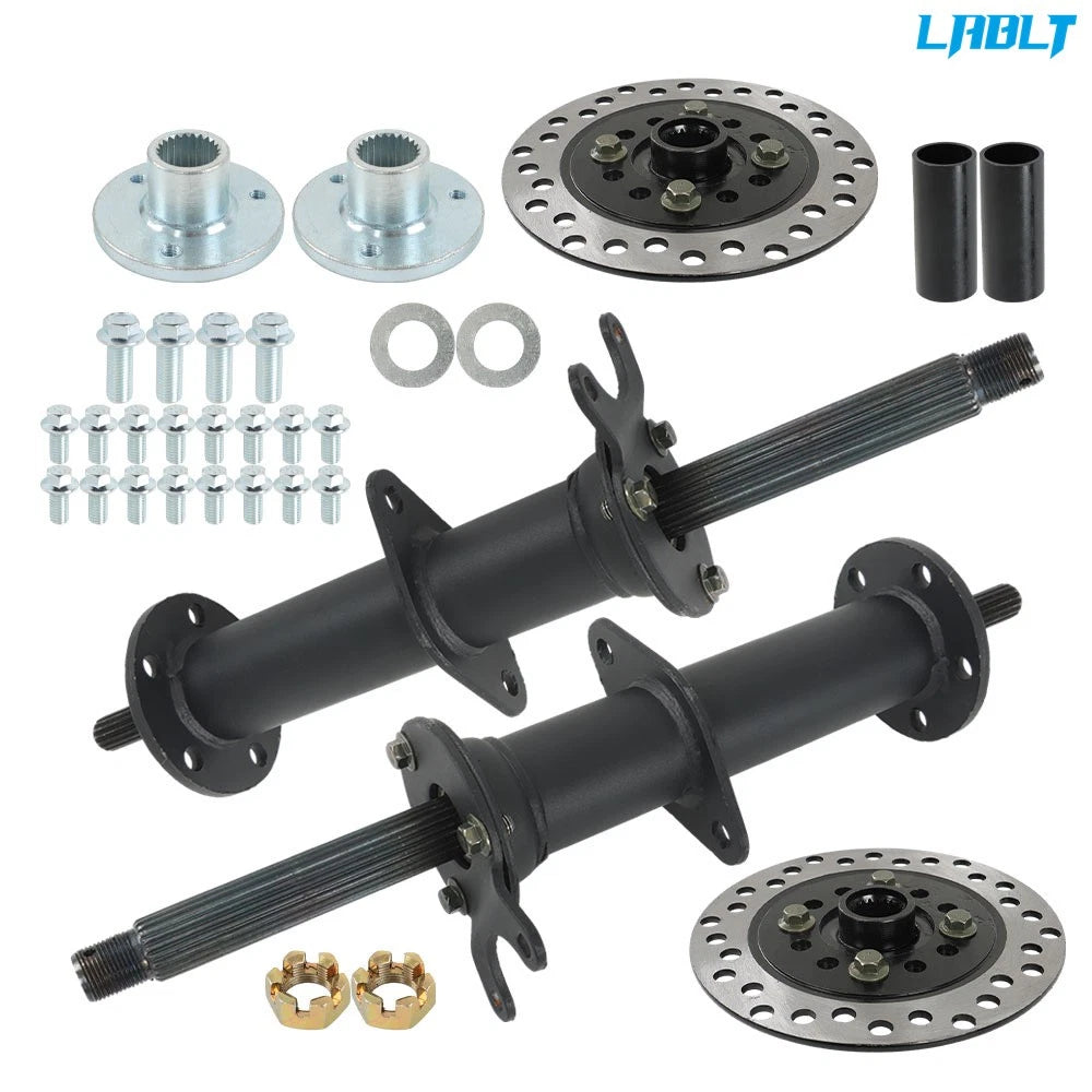 Rear Axle Kit for Go Kart Golf Cart ATV (40", 5" Wheels, 3 Stud Hub)