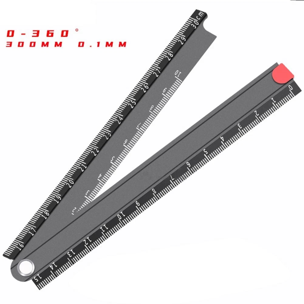 Folding Ruler 300mm Metal Measurement Tool for Various Uses